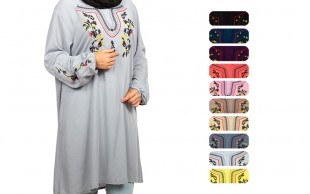 مانتو جلو بسته گلدوزی