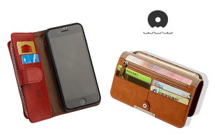 کیف پول و موبایل چرم WUW