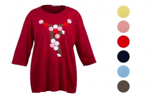 تیشرت زنانه گلدوزی شده Petal