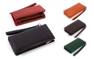 کیف پولی دستی چرم طبیعی