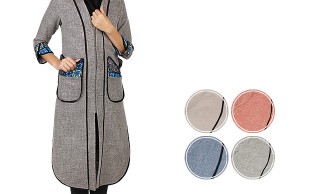 مانتو زنانه طرح جیب سنتی