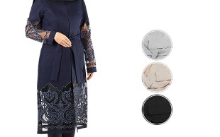 مانتو مجلسی گیپور دار