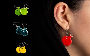 گوشواره سفالی انار