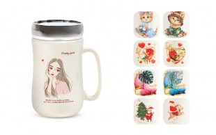 ماگ درب دار آینه ای