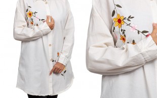 مانتو لینن گلدوزی کد 22941