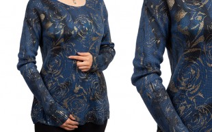 بلوز زنانه بافت گلدار