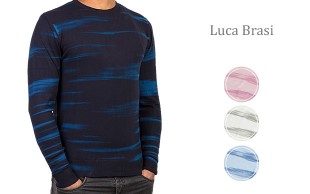 پلیور بافت ریز مردانه LUCA BRASI