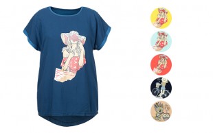 تیشرت زنانه چاپدار