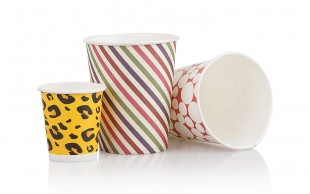 پکیج لیوان و شات طرحدار کاغذی