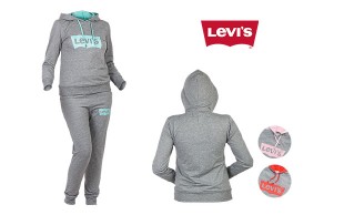 ست سویشرت کلاه دار و شلوار طرح levis