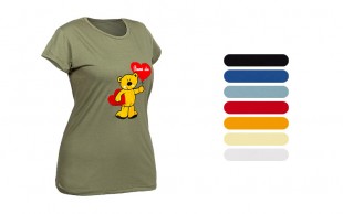 تیشرت زنانه طرح قلب