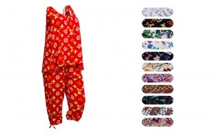 تاپ شلوارک نخی طرحدار