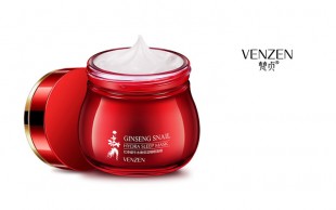 ماسک شب کرمی حلزون و جینسینگ VENZEN