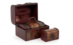 پک 3 عددی صندوقچه چوبی