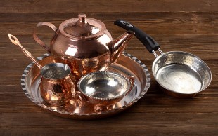 ظروف آشپزخانه مسی