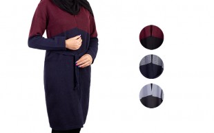 مانتو بافت دو رنگ