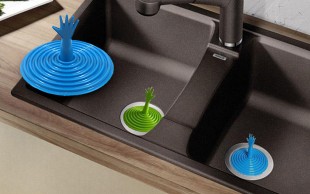 درپوش سینک طرح دست