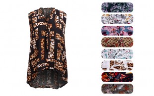 تاپ یقه گره‌ای نخی طرحدار