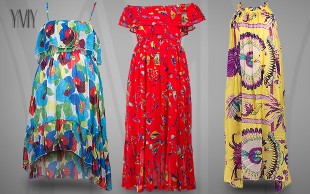 پیراهن زنانه طرح دار YMY