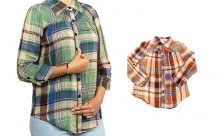 شومیز چهارخانه دخترانه