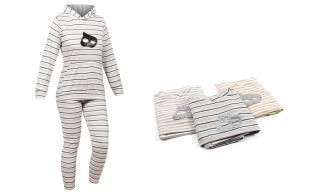 ست بلوز شلوار کلاهدار طرح ه