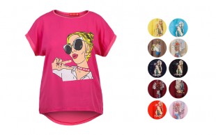 تیشرت طرحدار سایز بزرگ زنانه