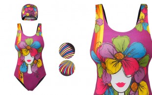 ست مایو و کلاه دخترانه Farnaz Sport