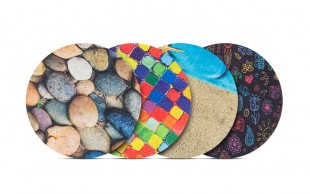 زیر قابلمه‌ای نمدی طرح‌دار