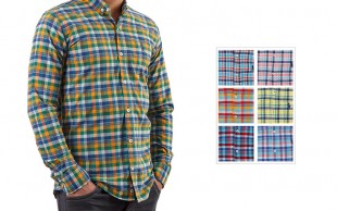 پیراهن مردانه چهارخانه طرح POLO