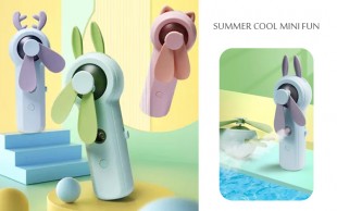 دستگاه بخور سرد و مینی فن شارژی