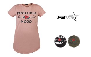 تیشرت آستین کوتاه FB sister مدل long