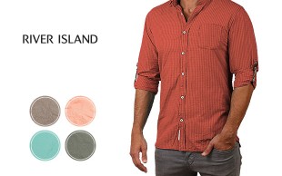 پیراهن مردانه چهارخانه River Island