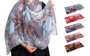 روسری طرح گل نخی