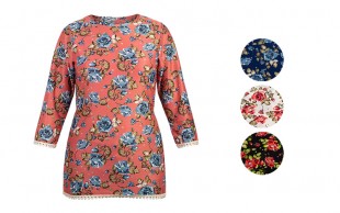 بلوز زنانه گیپوردار Flower