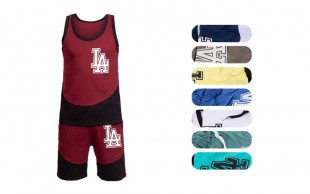 ست رکابی شلوارک مردانه LA