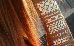 تتو موقت طلایی نقره‌ای