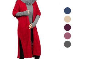 مانتو بافت زنانه جلو باز