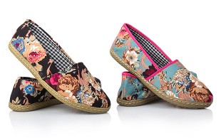 کفش گیوه ای گلدار