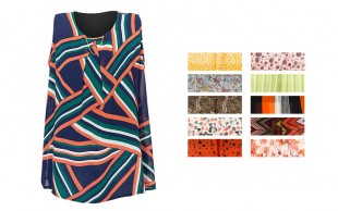 تاپ طرح دار حریر زنانه