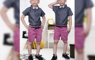 ست 4 تکه پیراهن و شلوارک پسرانه Pouya