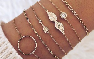 پکیج شش عددی دستبند زنانه golden