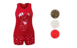 ست تاپ و شورتک زنانه Heart