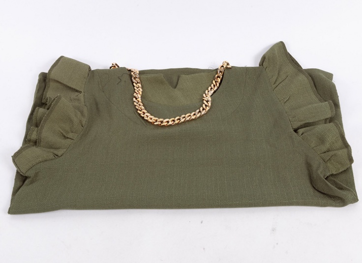 تاپ آستین چین دار