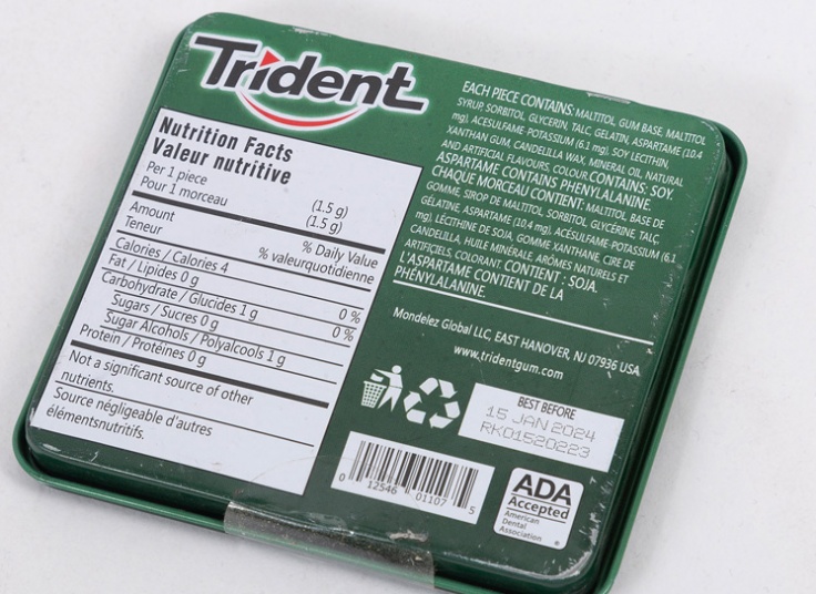 آدامس Trident جعبه فلزی