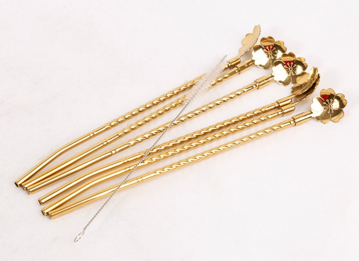 قاشق شربت خوری مدل نی دار