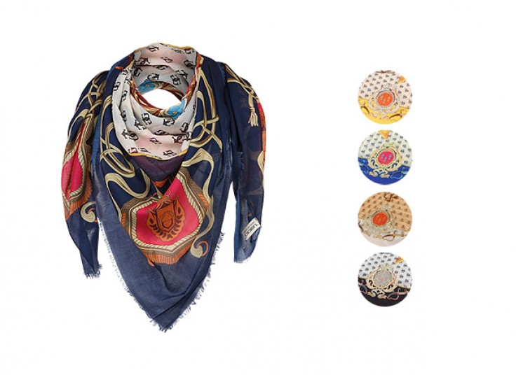 روسری قواره دار طرح Roberto Cavalli