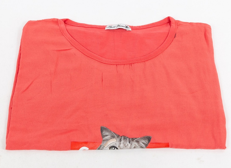 تیشرت زنانه طرح گربه