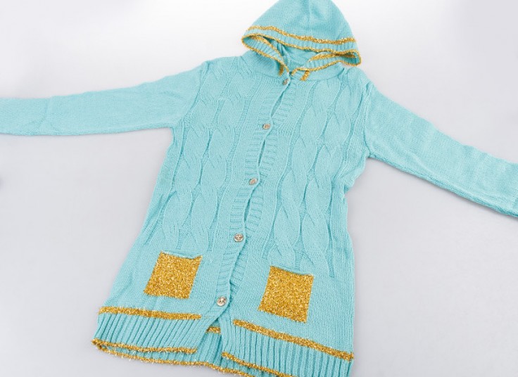 ژاکت بافت کلاهدار دخترانه