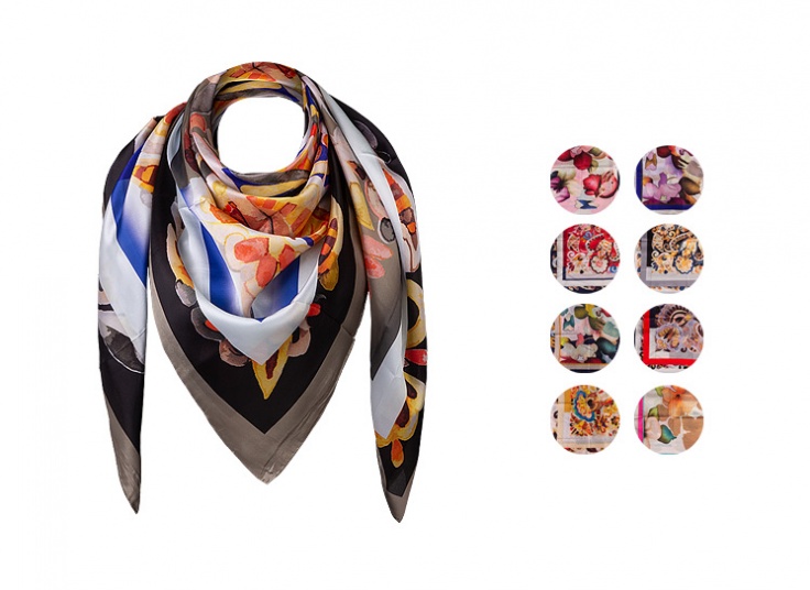 روسری ساتن قواره دار Ziboo