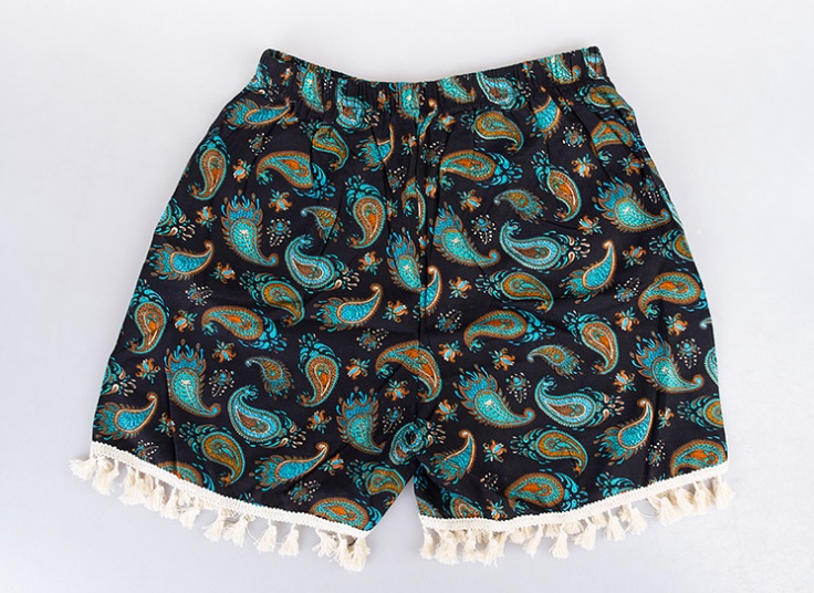 تیشرت و شلوارک نخی زنانه Tassel